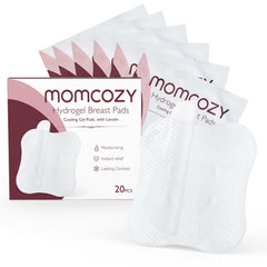 Momcozy hydrogel nipple pads with lanolin for cooling relief during nursing