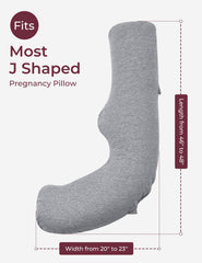 Momcozy J-shaped pillow cover zipper for easy insertion and removal.