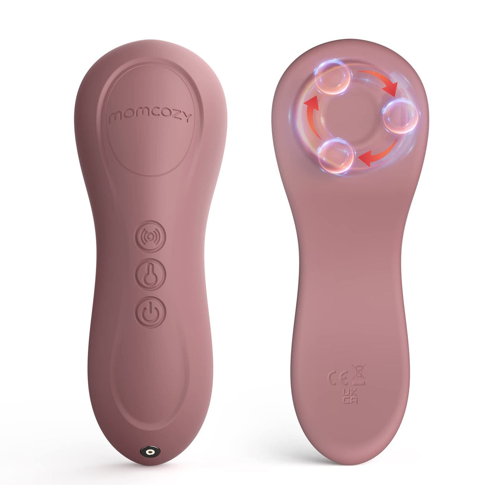 Momcozy lactation massager rolling balls relieve blockages during pumping.