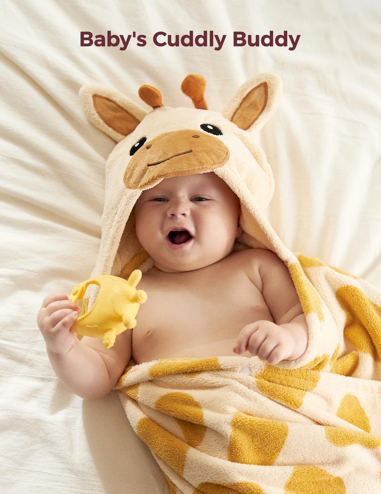 Momcozy large 28x55 inch wrap towel ideal from newborn to toddler