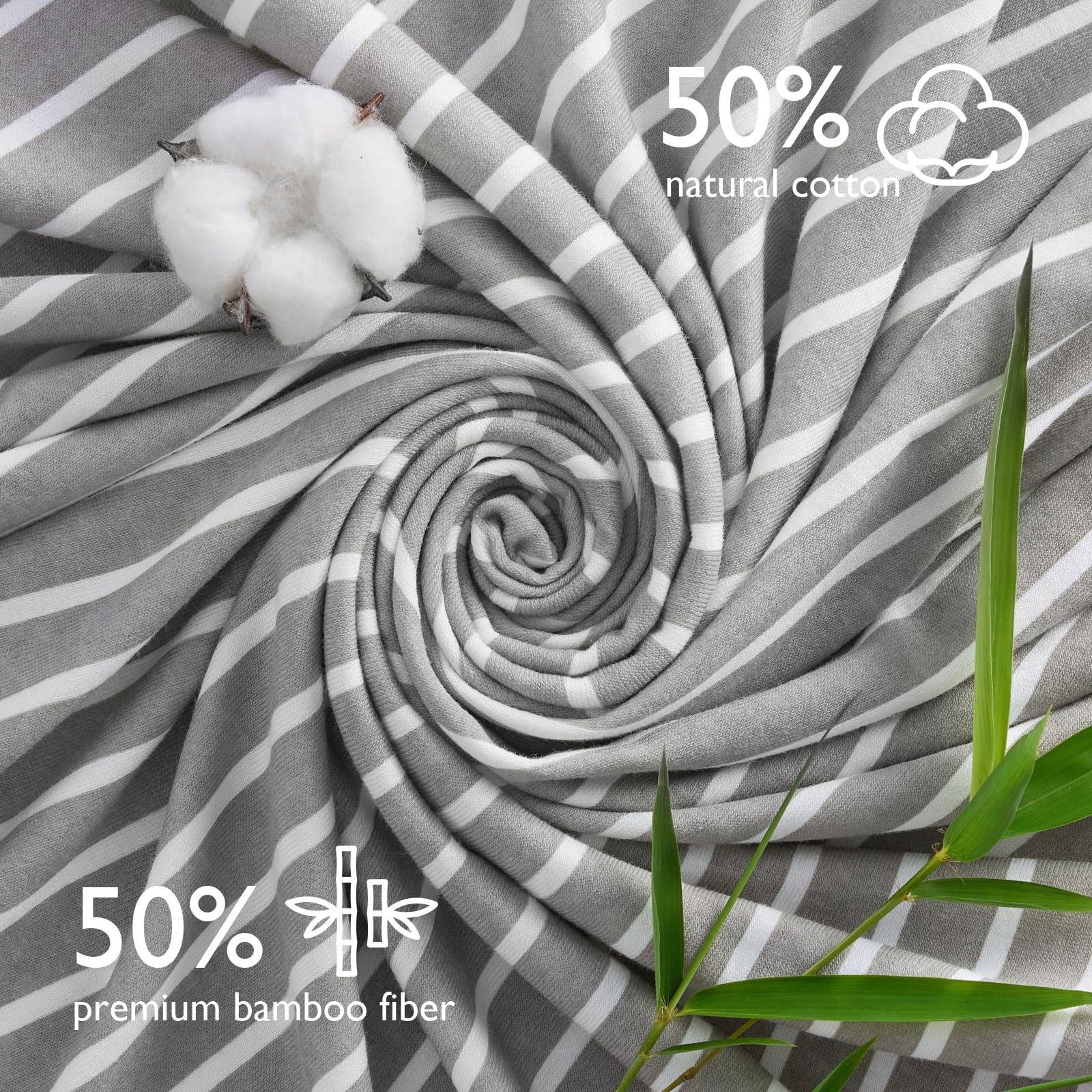 Momcozy Leaves pattern hooded towel highlights vibrant color and gentle absorption for quick drying.