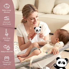Momcozy Lovey pacifier loop keeps pacifiers within reach at night.