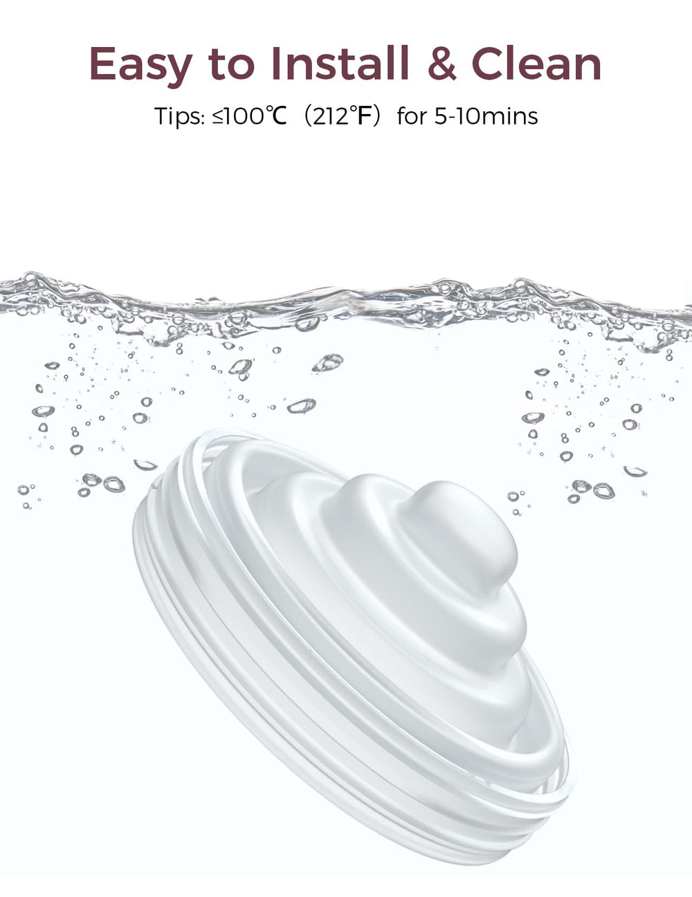Momcozy M5 BPA-free silicone pump parts ensure baby-safe milk contact.