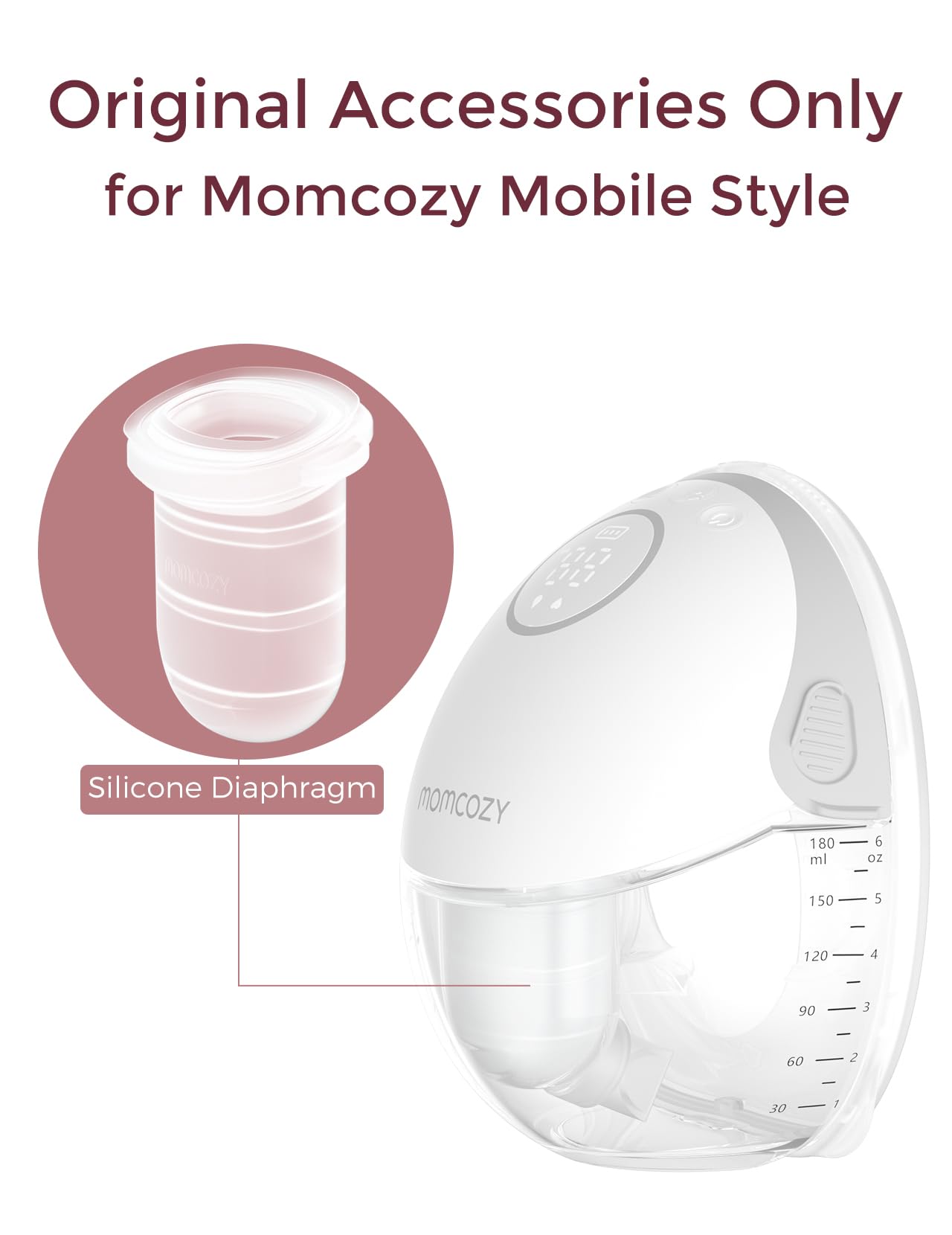 Close look at Momcozy M6 diaphragm material for BPA-free silicone safety