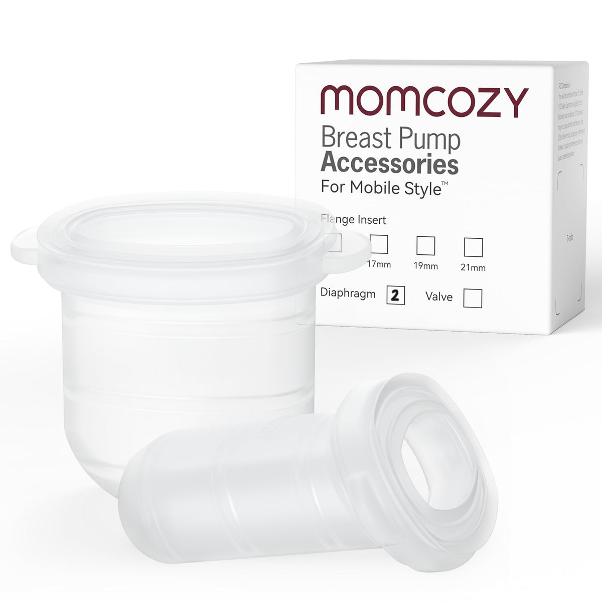 Momcozy M6 diaphragm seal close-up shows flexible silicone for reliable pumping