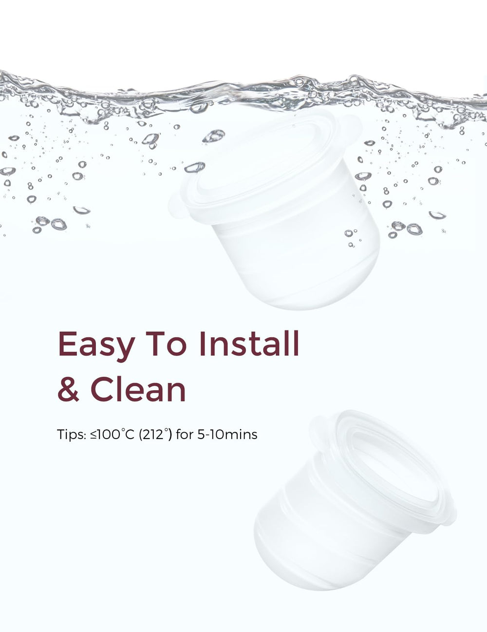 Two-pack Momcozy M6 diaphragm for easy replacement and splash-free pumping