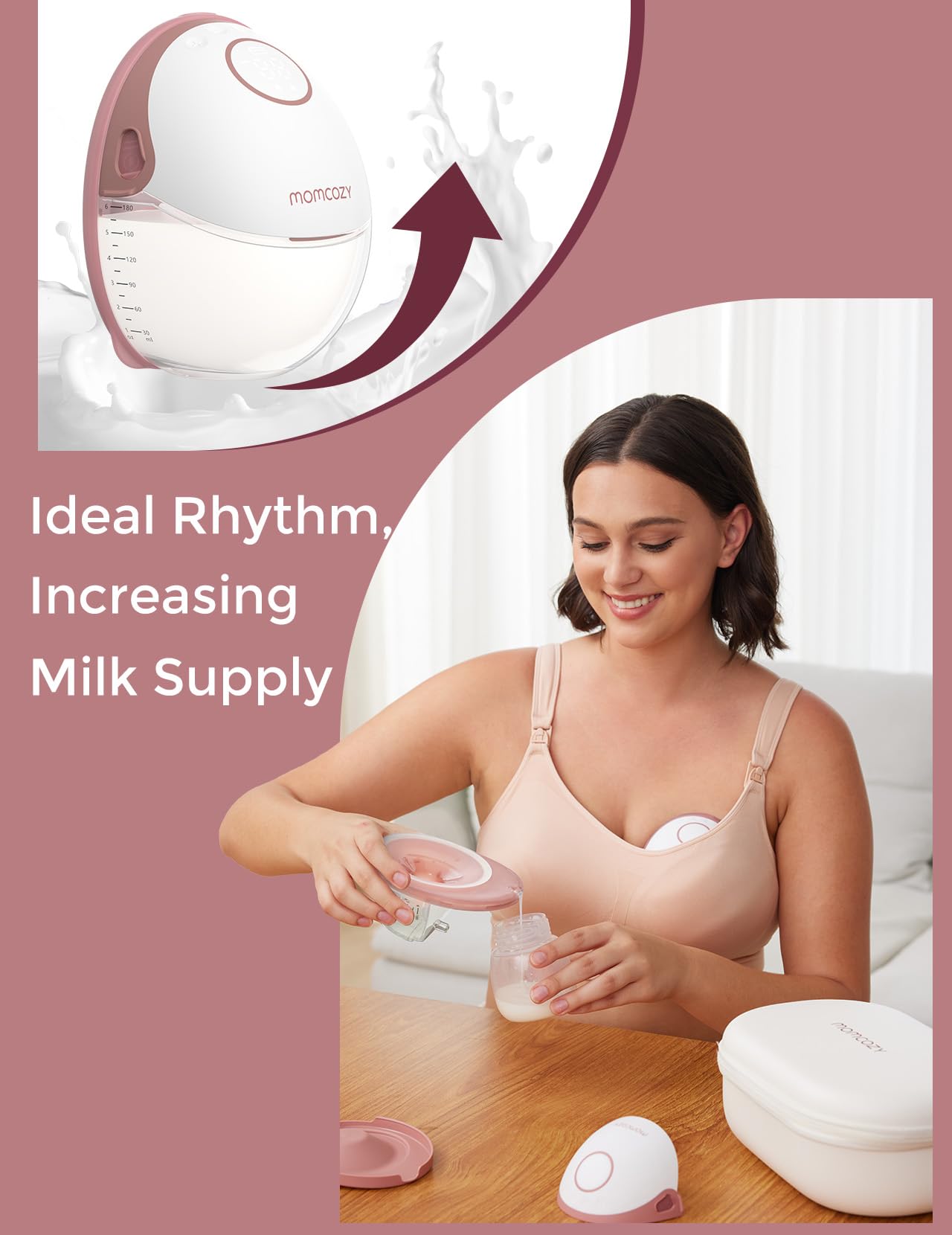 Momcozy M6 slim, quiet pump for discreet use anywhere