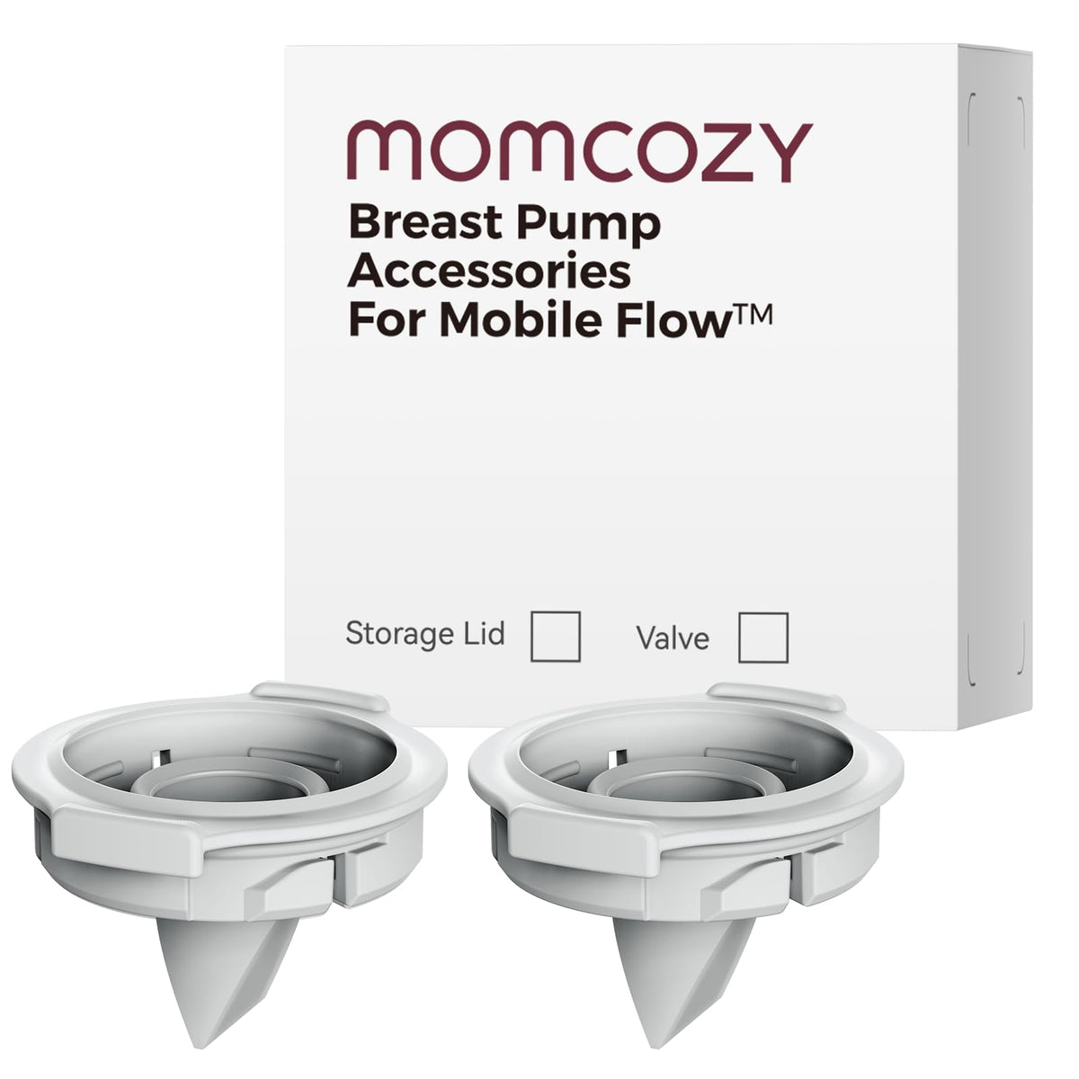 Momcozy M9 original valve for upgraded flow ensures a secure seal during pumping.