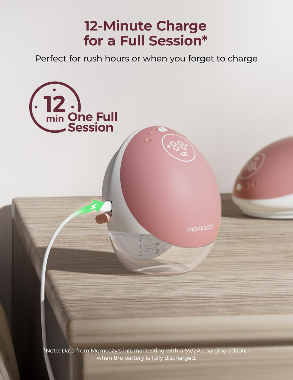 Momcozy M9 quiet pump with strong suction and low noise.
