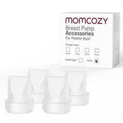 Momcozy Mobile Style M6 duckbill valve shown for precise milk drainage.