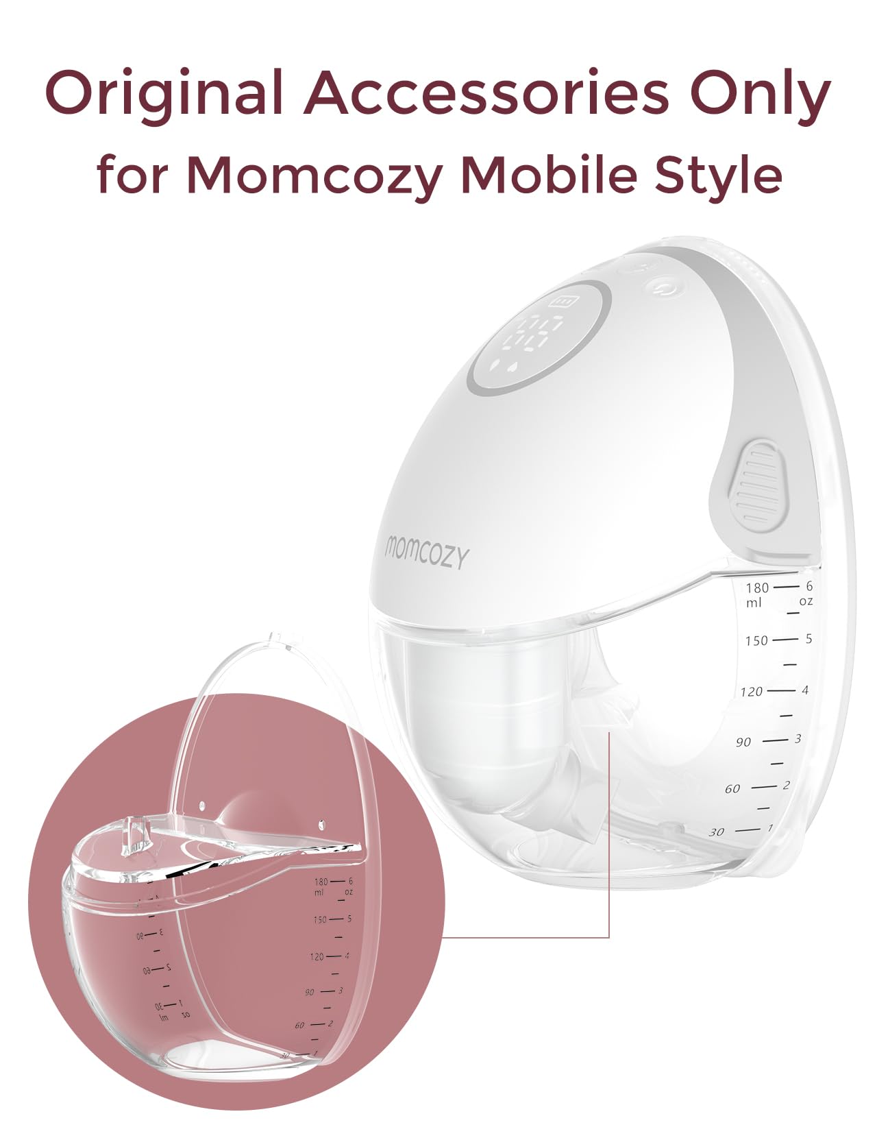 Momcozy Mobile Style M6 wearable pump component for on-the-go use