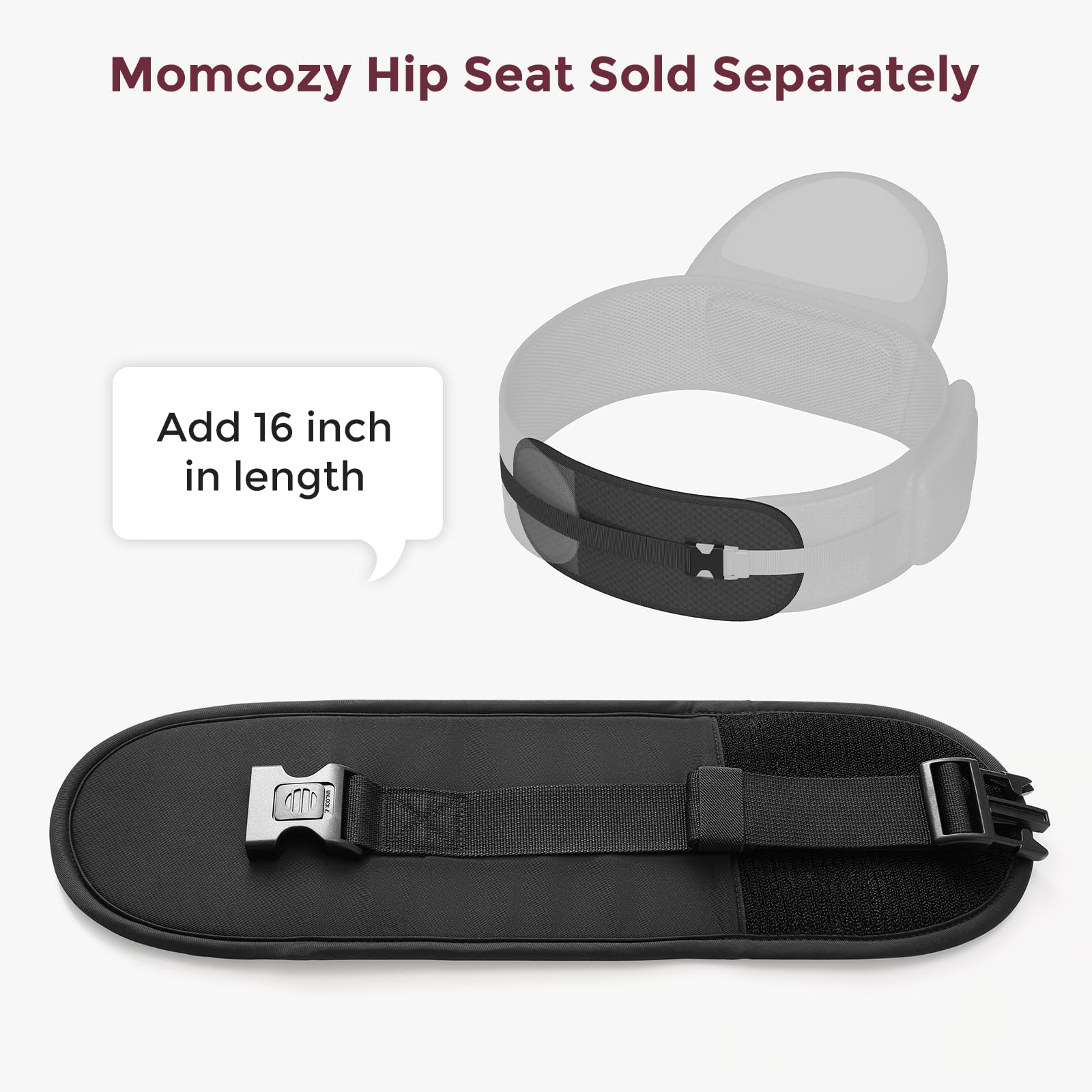 Momcozy Move2Fit compatibility ensures secure use with the hip carrier