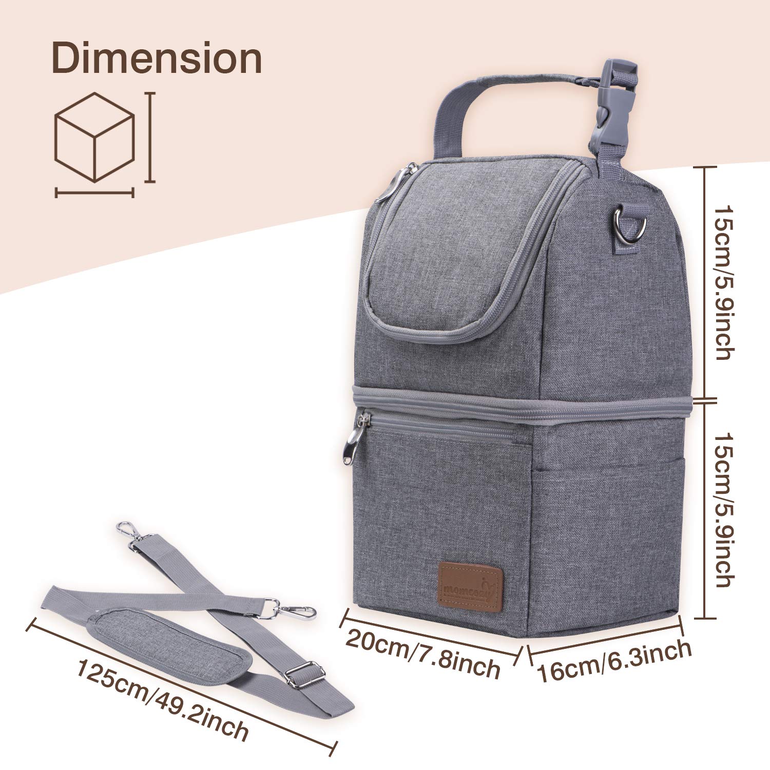 Momcozy multi-use bag supports pumping moms with convenient feeding on the go.