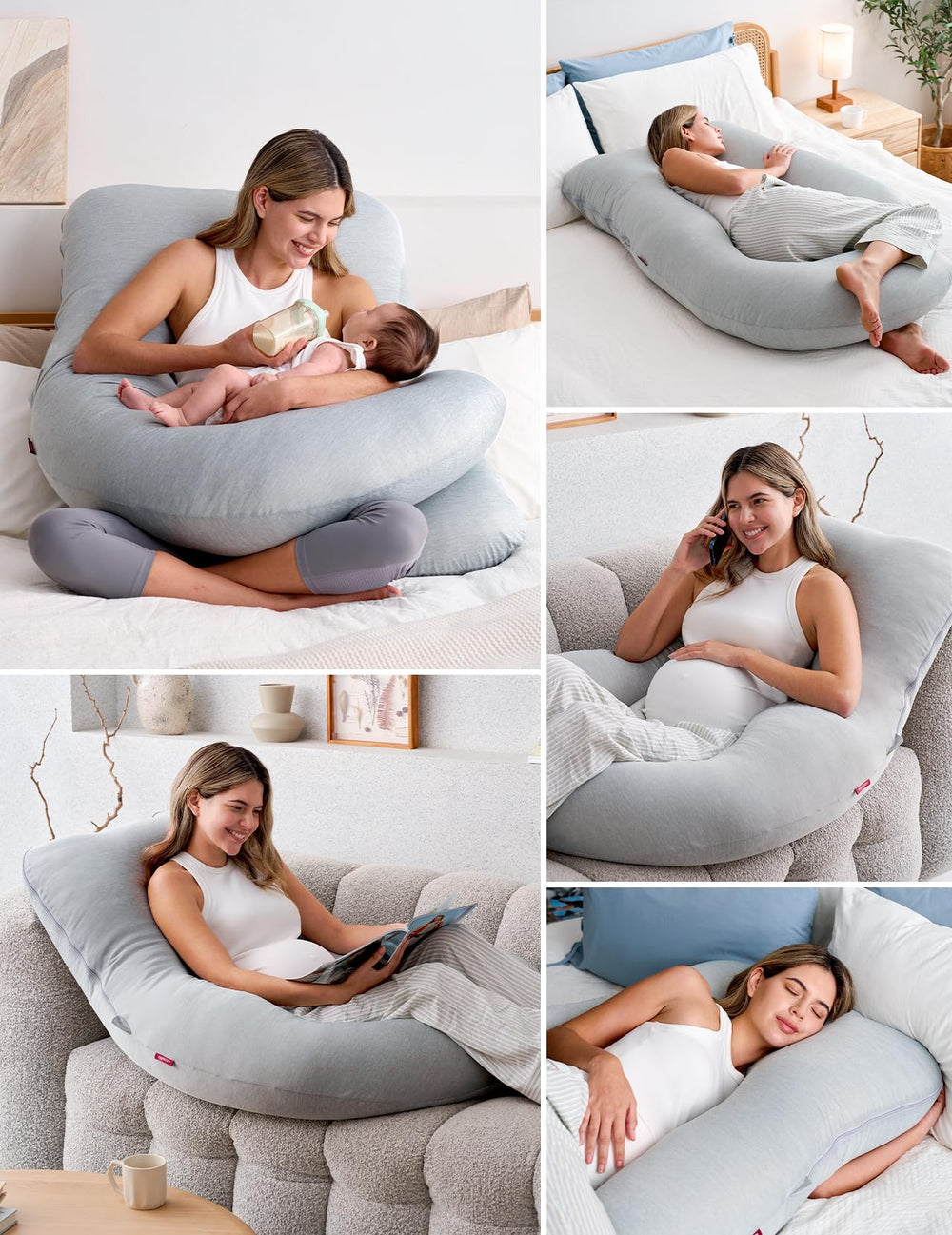 Momcozy multipurpose pillow suitable for lounging, TV, and reading