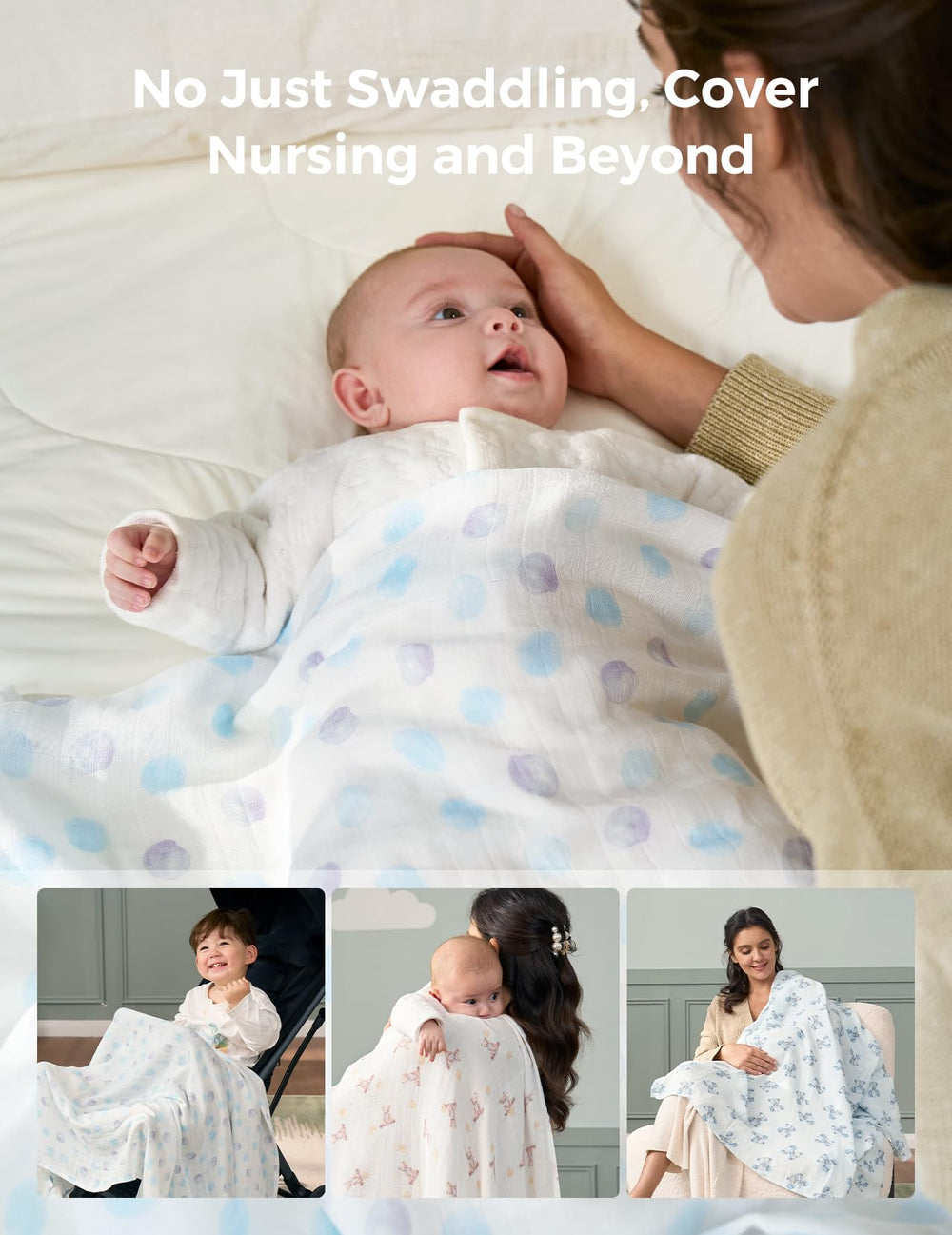 Momcozy blanket doubles as burp cloth and nursing cover