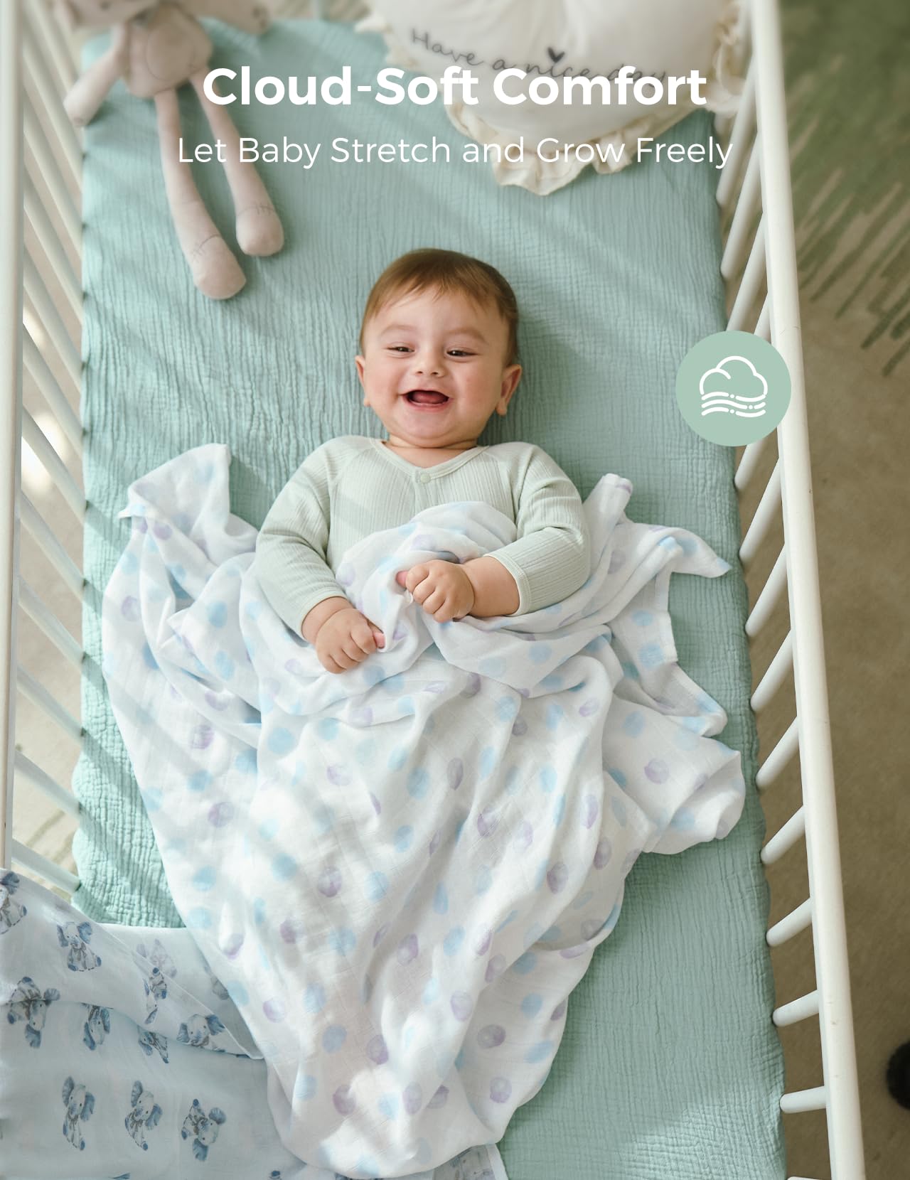 Momcozy unisex neutral colors fit any nursery theme