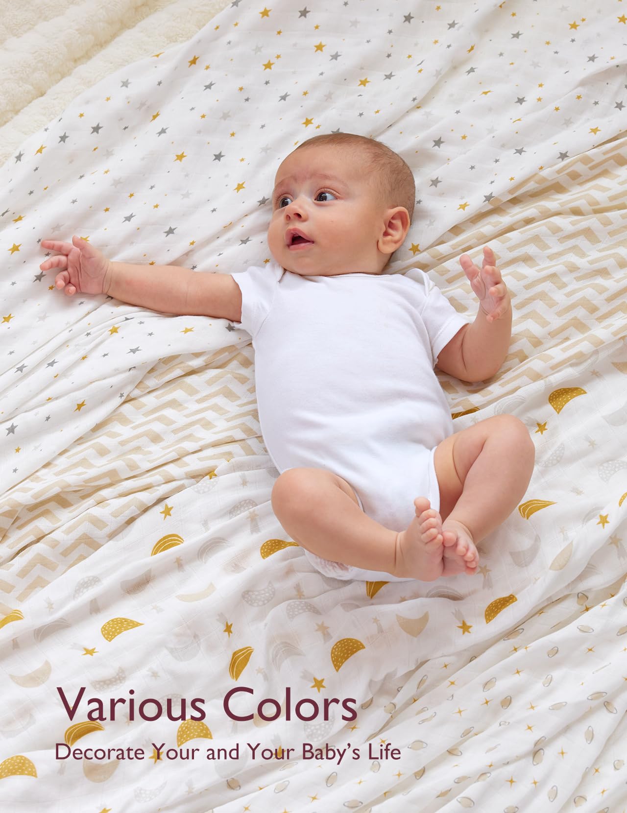 Momcozy all-purpose swaddle can double as nursing cover, burp cloth, or light blanket.