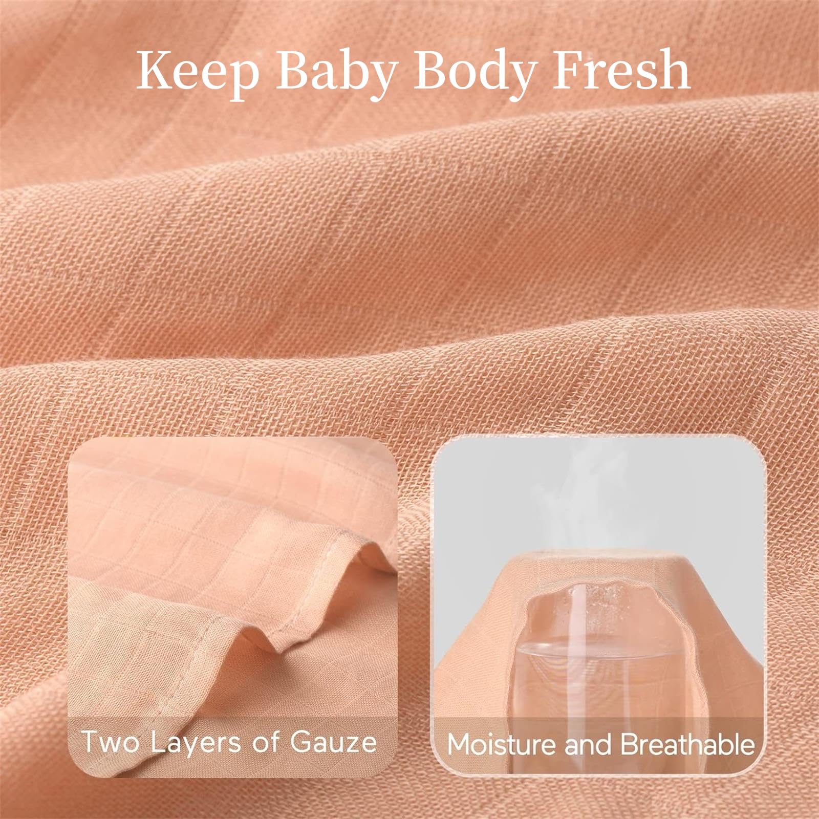 Momcozy breathable cotton blend blanket 47x47 for gentle, skin-friendly wear