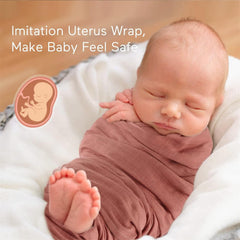 Momcozy muslin swaddle blanket 47x47 demonstrates secure wrap for peaceful naps