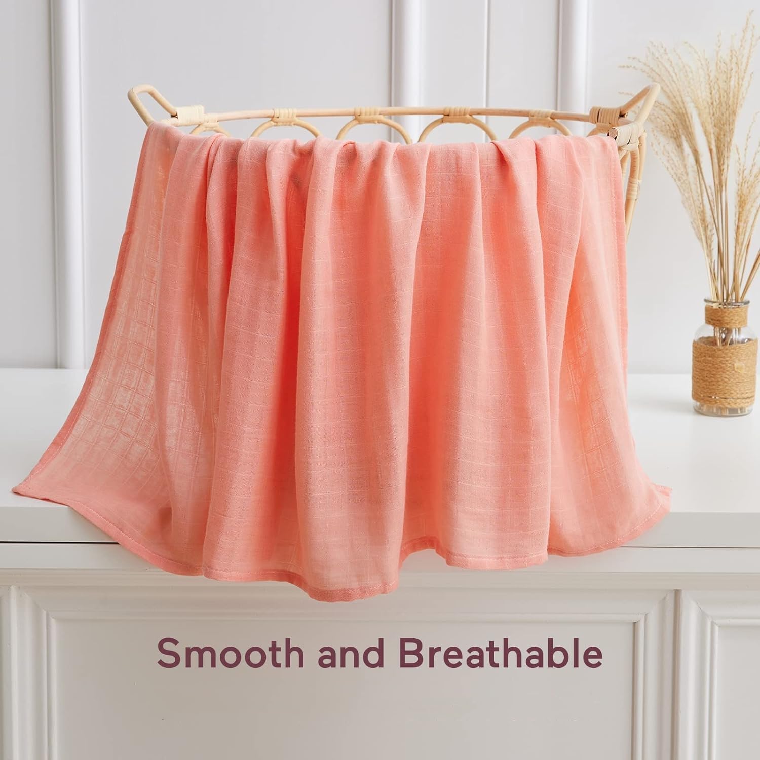 Momcozy swaddle blanket 47x47 inches provides generous wrapping space