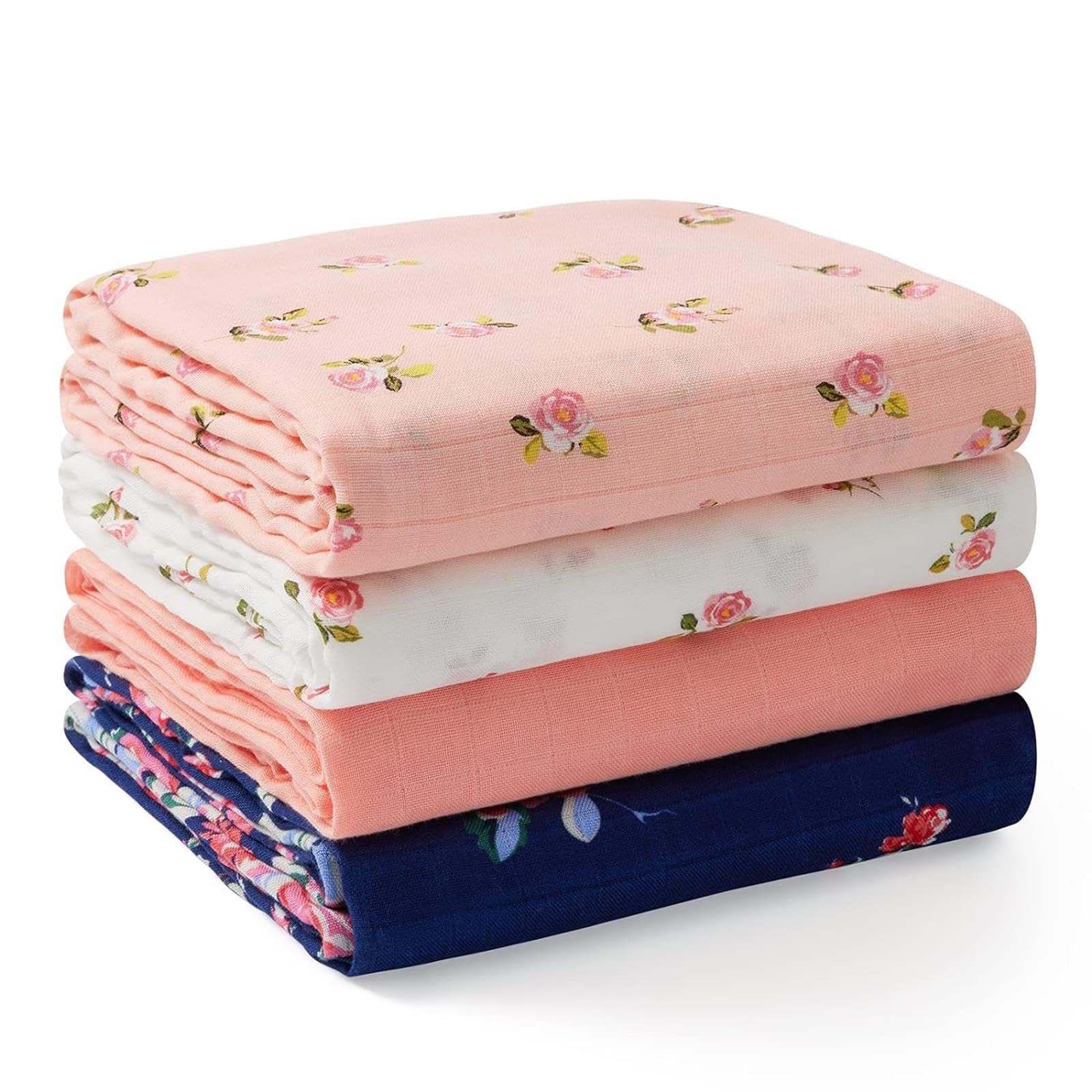 Momcozy muslin swaddle blanket showing soft texture for newborn comfort