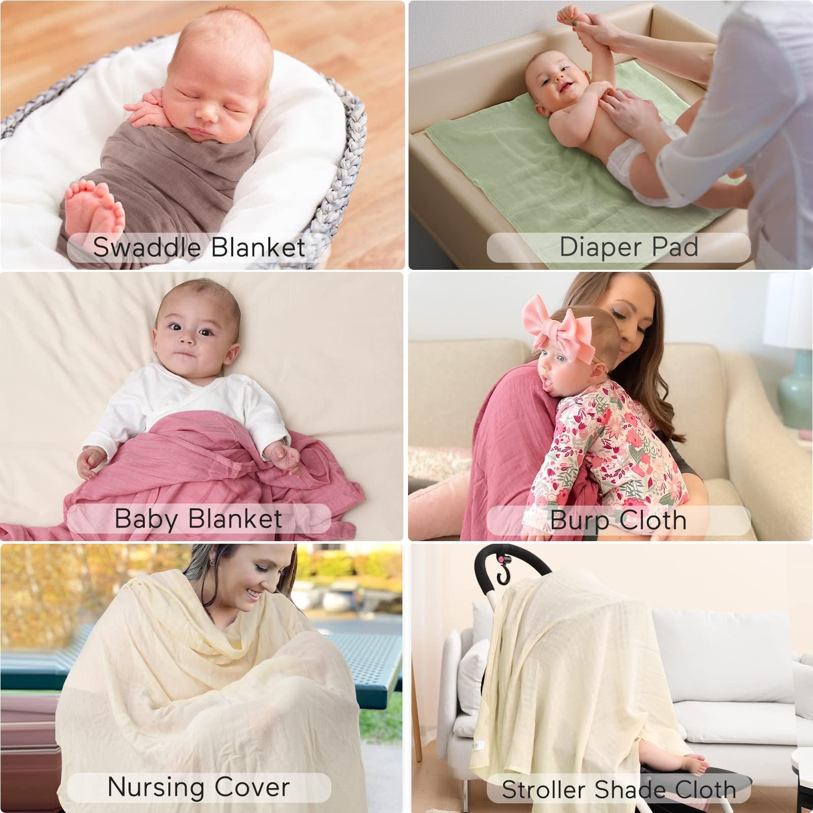 Momcozy muslin swaddle blanket provides womb-like security with breathable fabric.