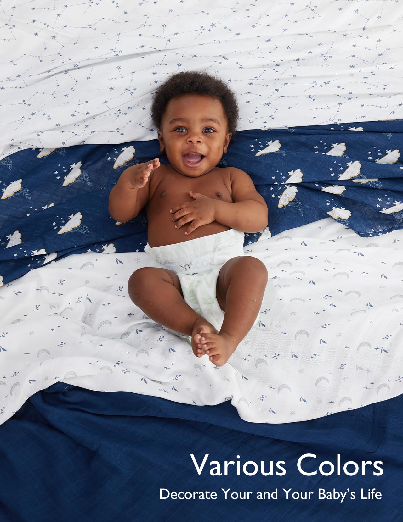 Momcozy durable muslin swaddle resists fading after washes.