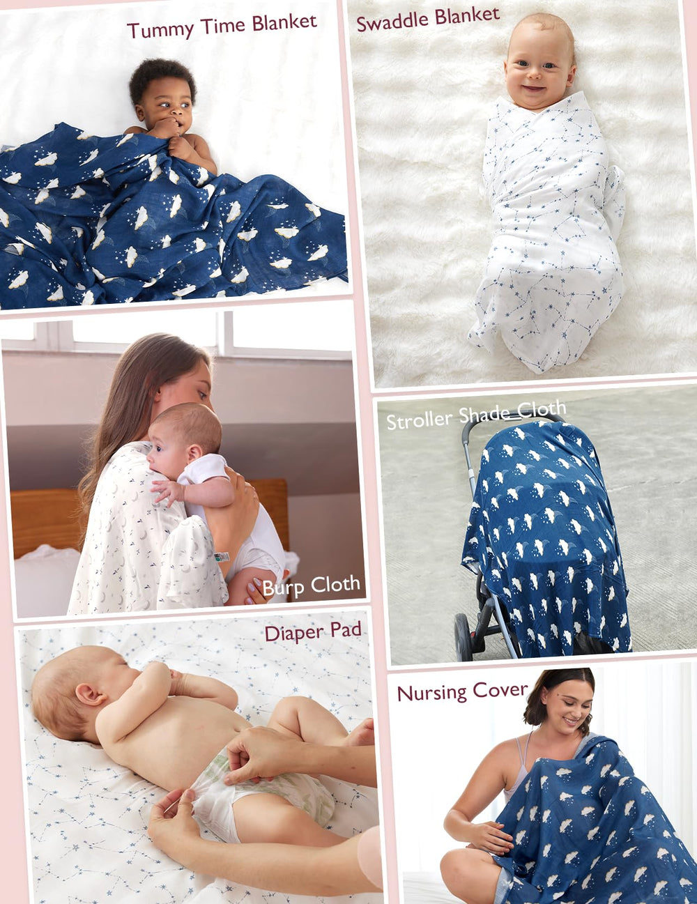 Momcozy swaddle used to soothe newborns with a secure wrap.