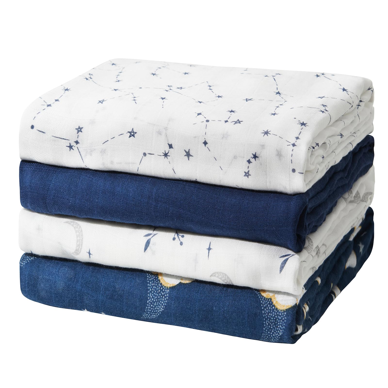 Momcozy muslin swaddle blanket close-up texture shows silky softness for delicate skin.