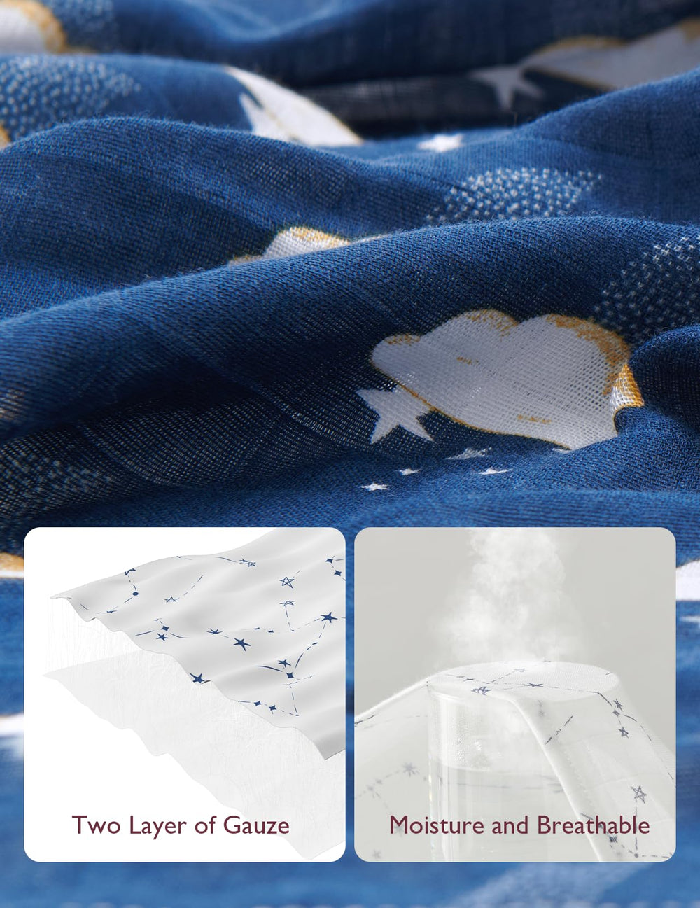 Momcozy swaddle blanket in unisex tones complements nursery decor.