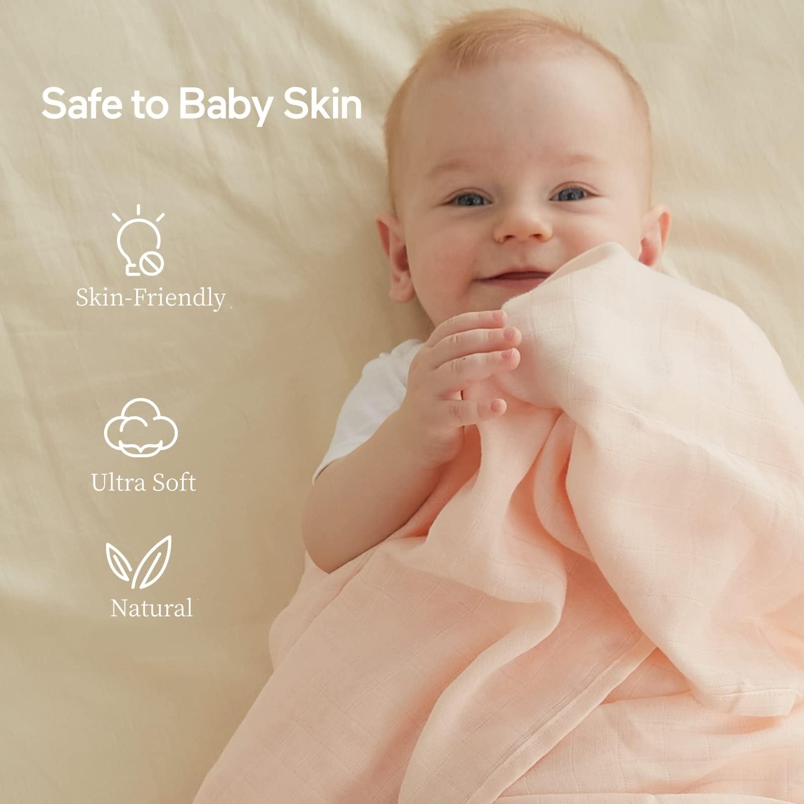 Momcozy Muslin Swaddle easy care for machine or hand wash