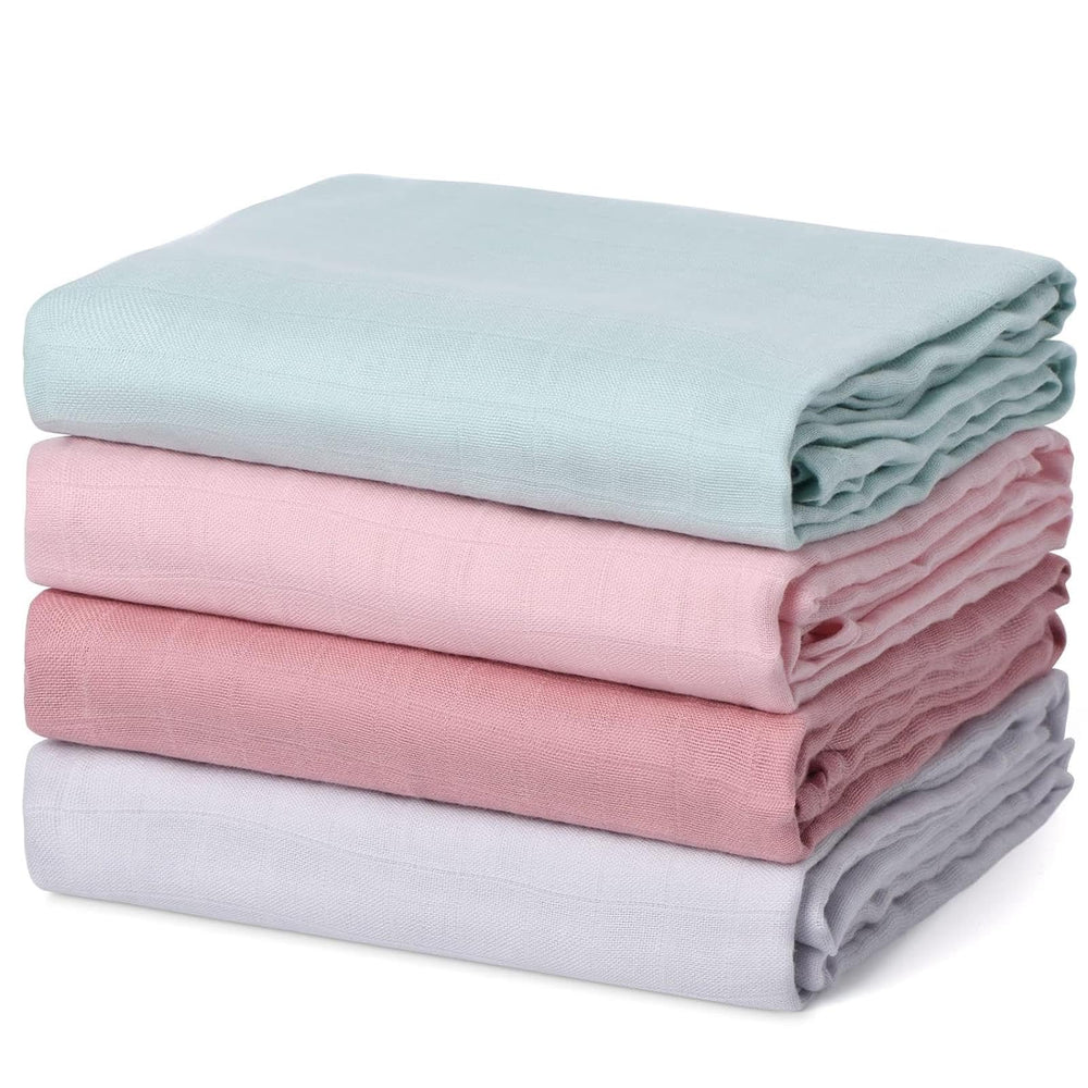 Momcozy muslin swaddle fabric closeup showing soft, breathable material.