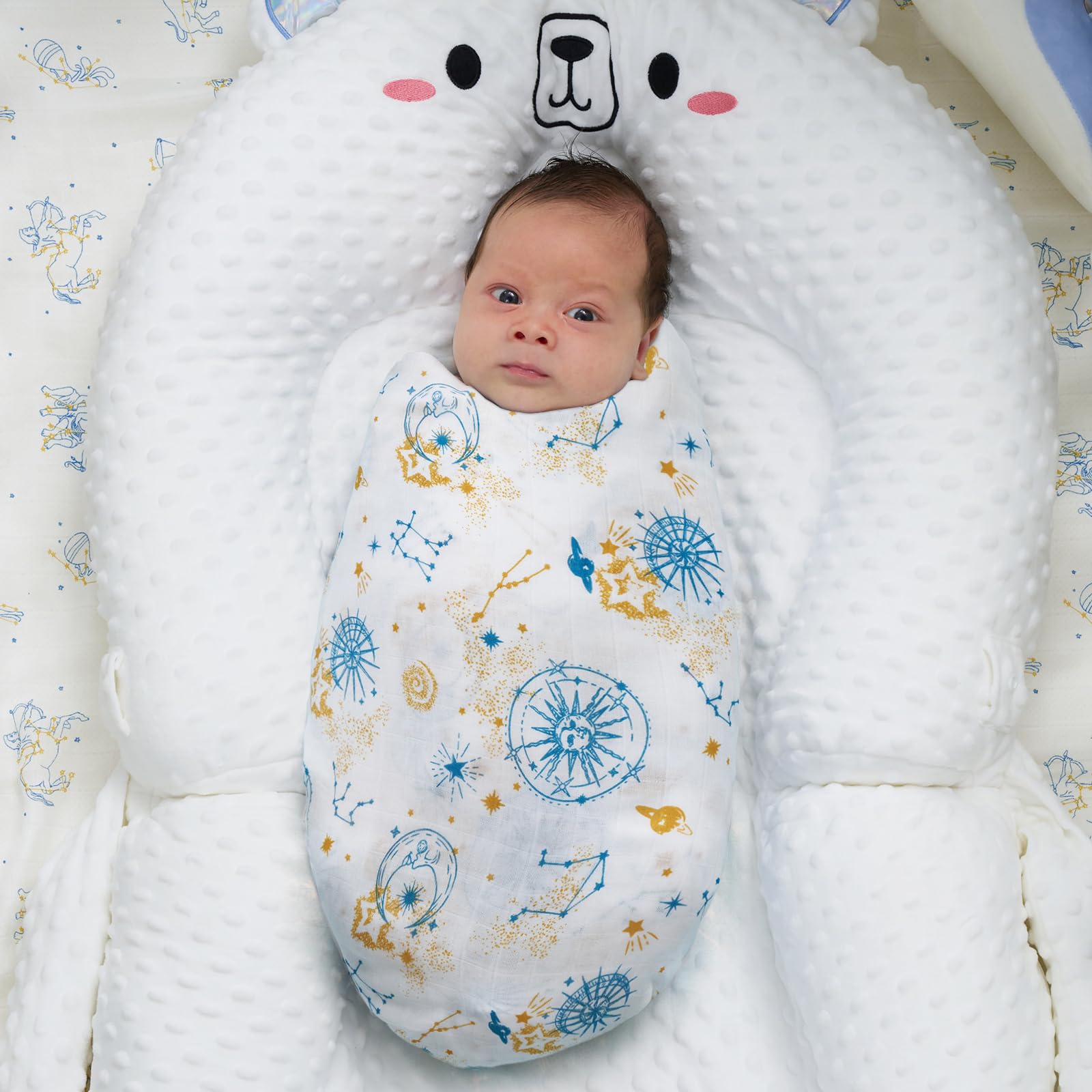 Momcozy Muslin Swaddle Blanket — gift-ready with versatile newborn essential.