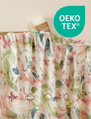 Momcozy Plant Kingdom print swaddle – breathable fabric for all-day comfort