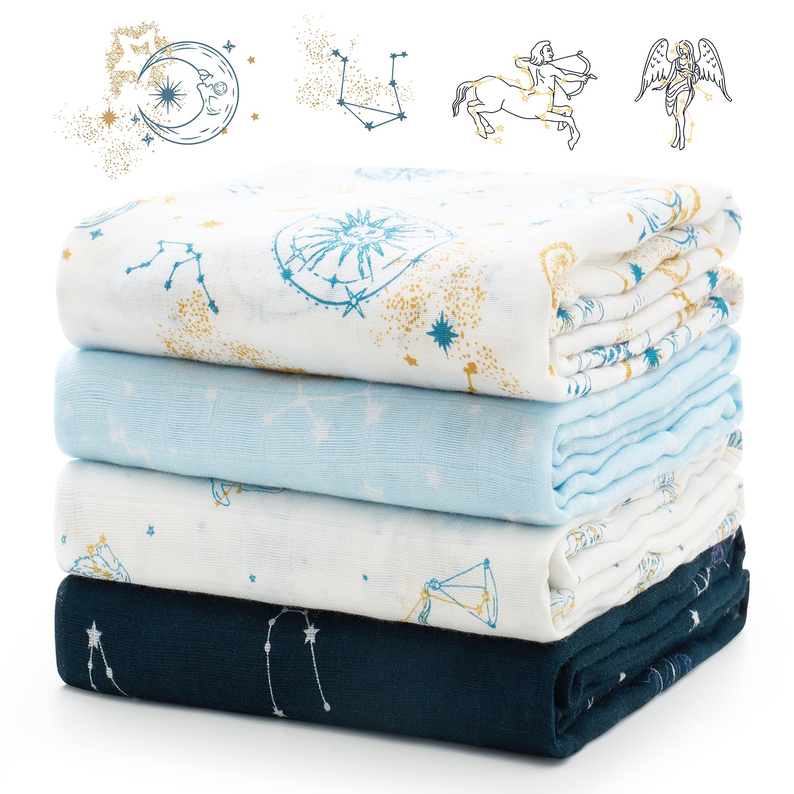 Momcozy Muslin Swaddle Blanket — silky texture for gentle newborn comfort.