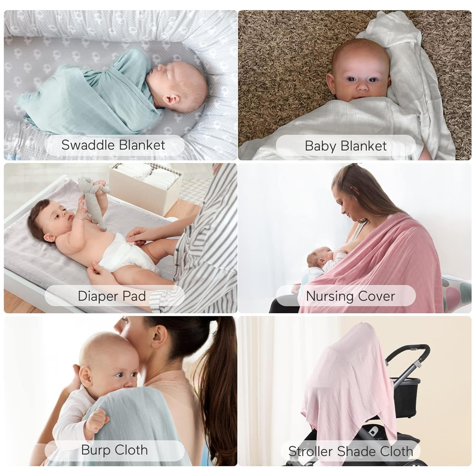 Momcozy swaddle with solid colors suits unisex style.