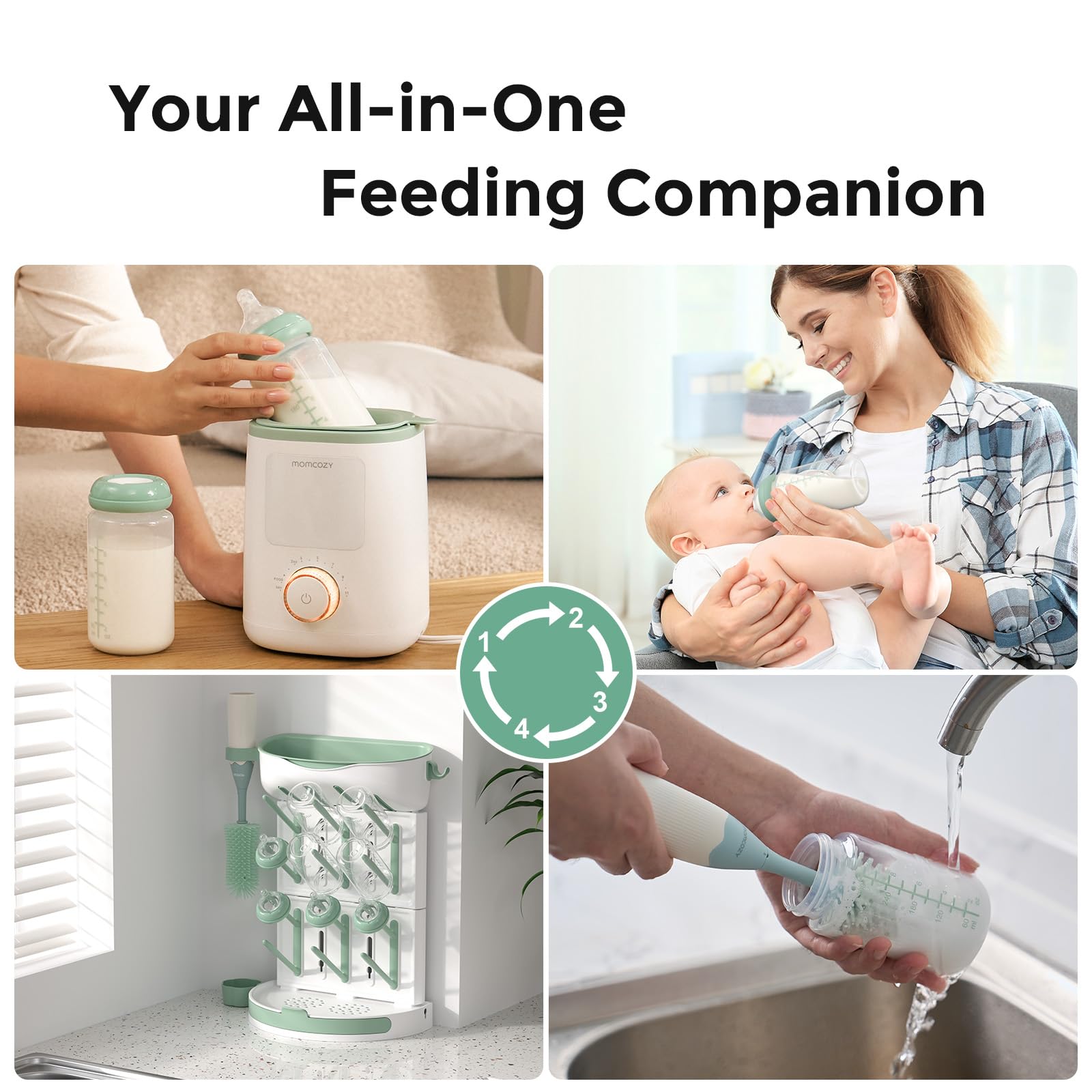 Momcozy bottle dishwasher-friendly design simplifies cleanup after feeding.