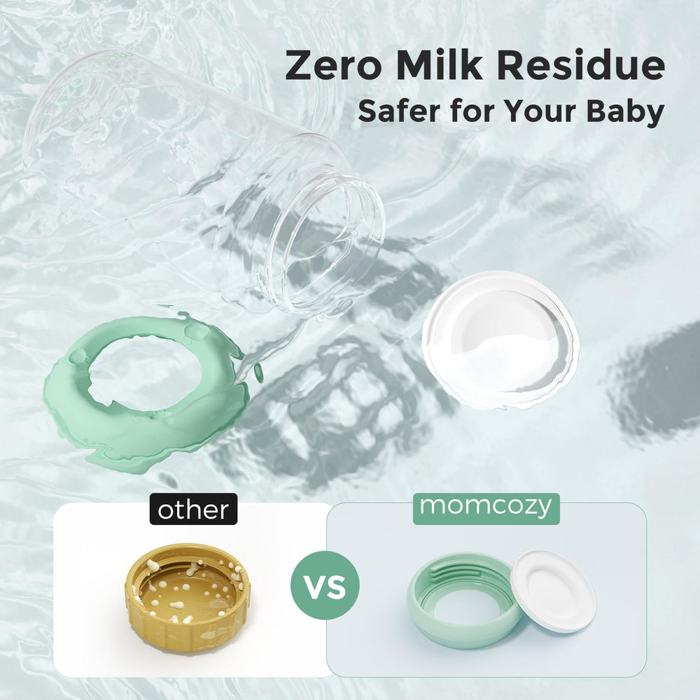 Momcozy leak-proof lid helps prevent spills even when tossed in a bag.