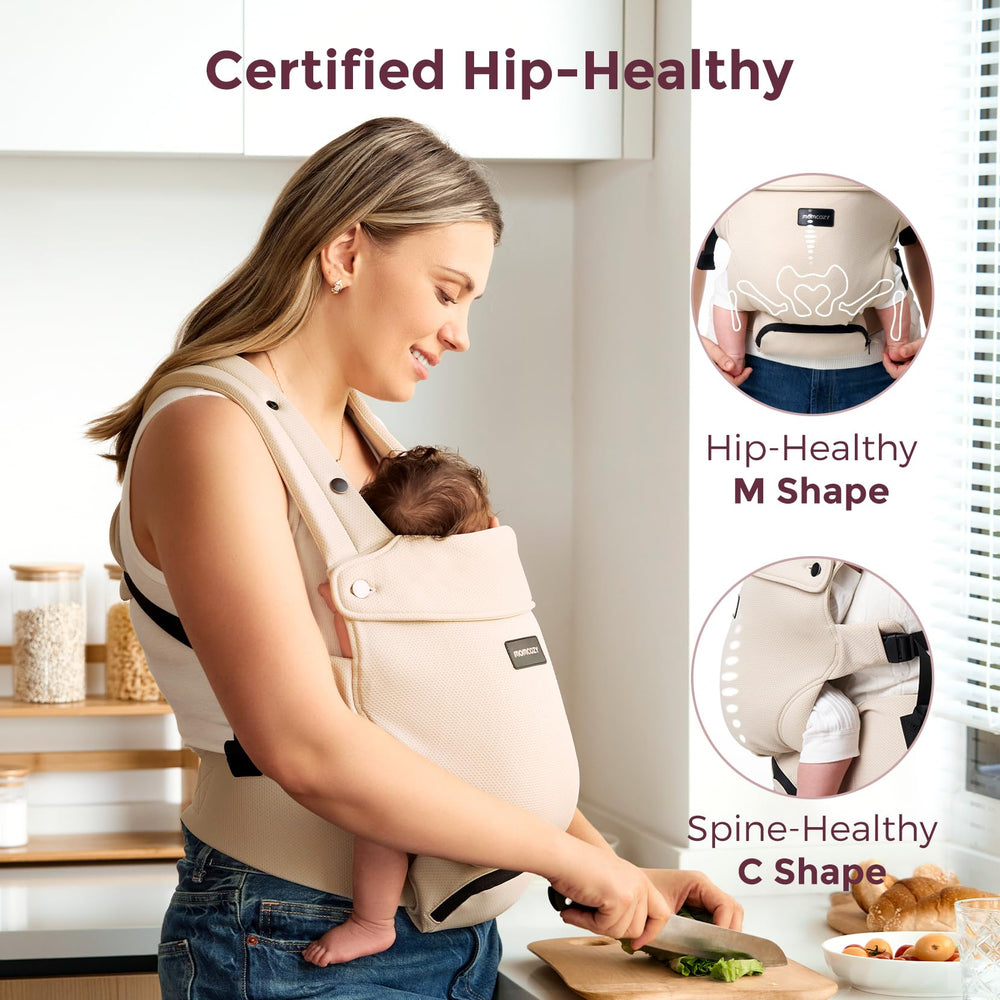 Momcozy EVA waist support stabilizes the carry