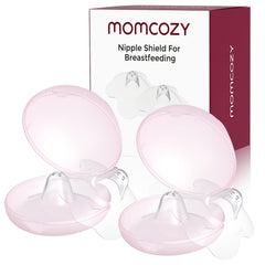 Momcozy floral surface nipple shield, 24mm two-pack for comfortable latch