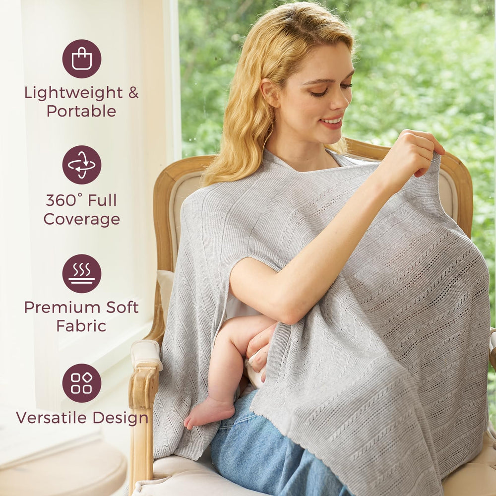 Momcozy nursing cover with full coverage for discreet breastfeeding anywhere.