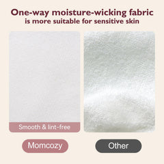 Momcozy nursing pads with waterproof outer layer for leak protection.