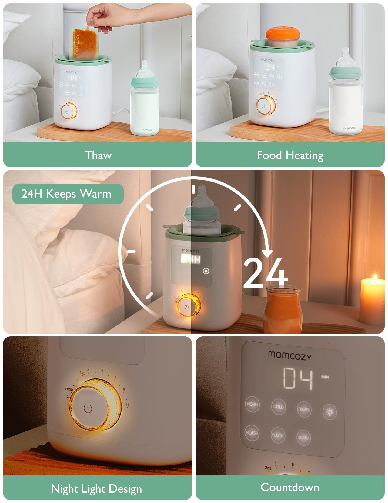Momcozy Nutri Bottle Warmer compatibility with a wide range of bottle types