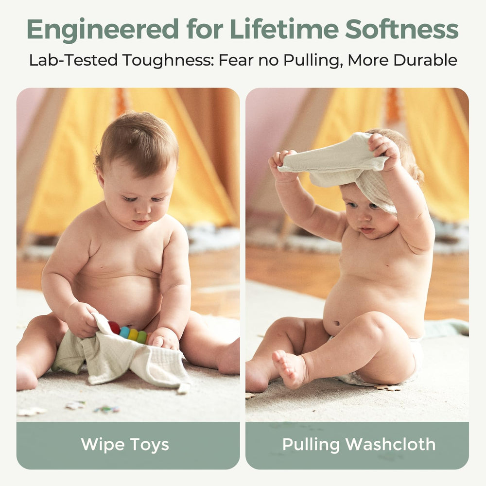Momcozy washcloths prepared for on-the-go baby care and quick cleanups.