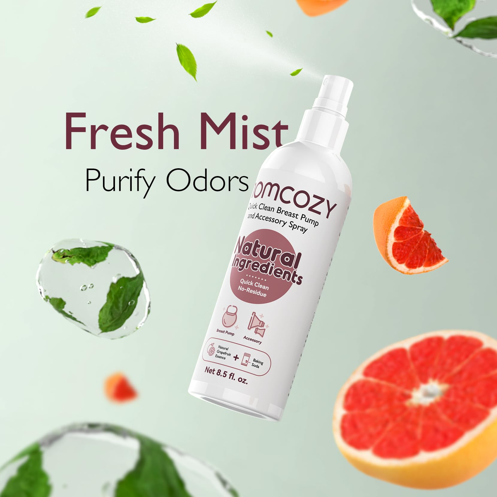 Momcozy spray used on-the-go as part of daily baby gear care.