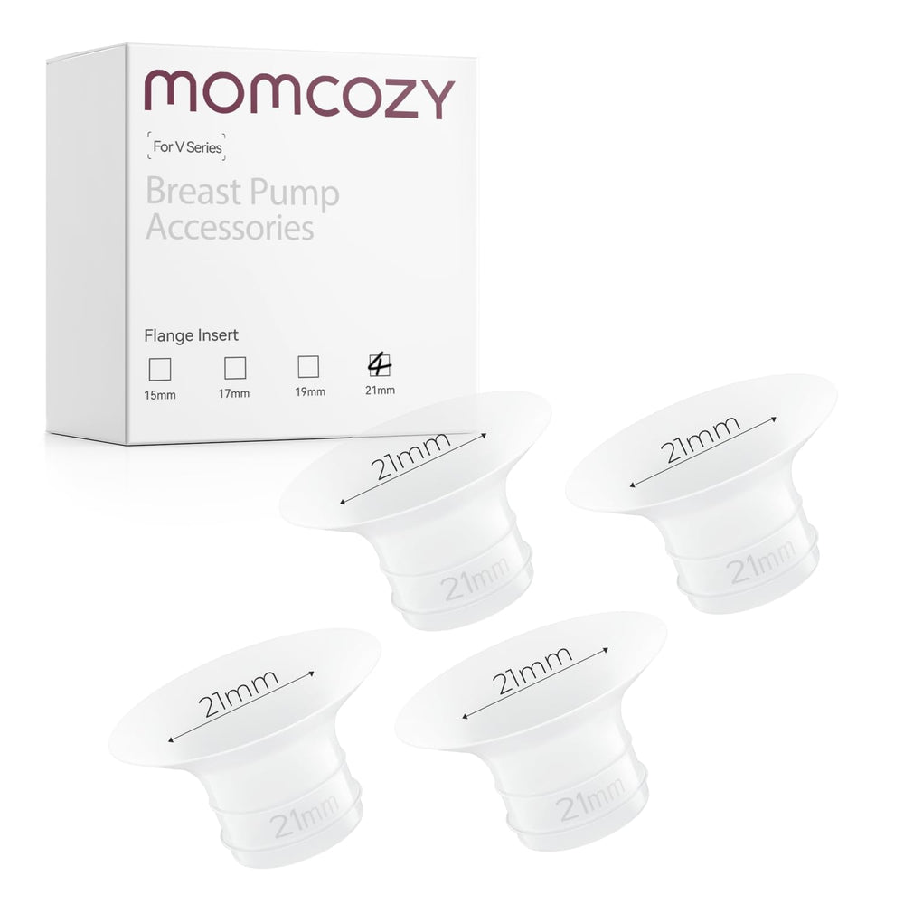 Momcozy Original flange insert 21mm pack — closeup on silicone for easy replacement