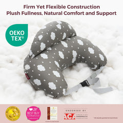 Momcozy Original Nursing Pillow side support helps you reach your baby comfortably.