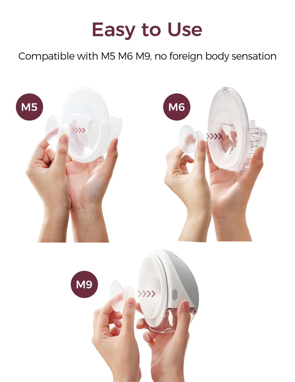 Momcozy original parts pack for M5, M6, and M9 wearable pumps.