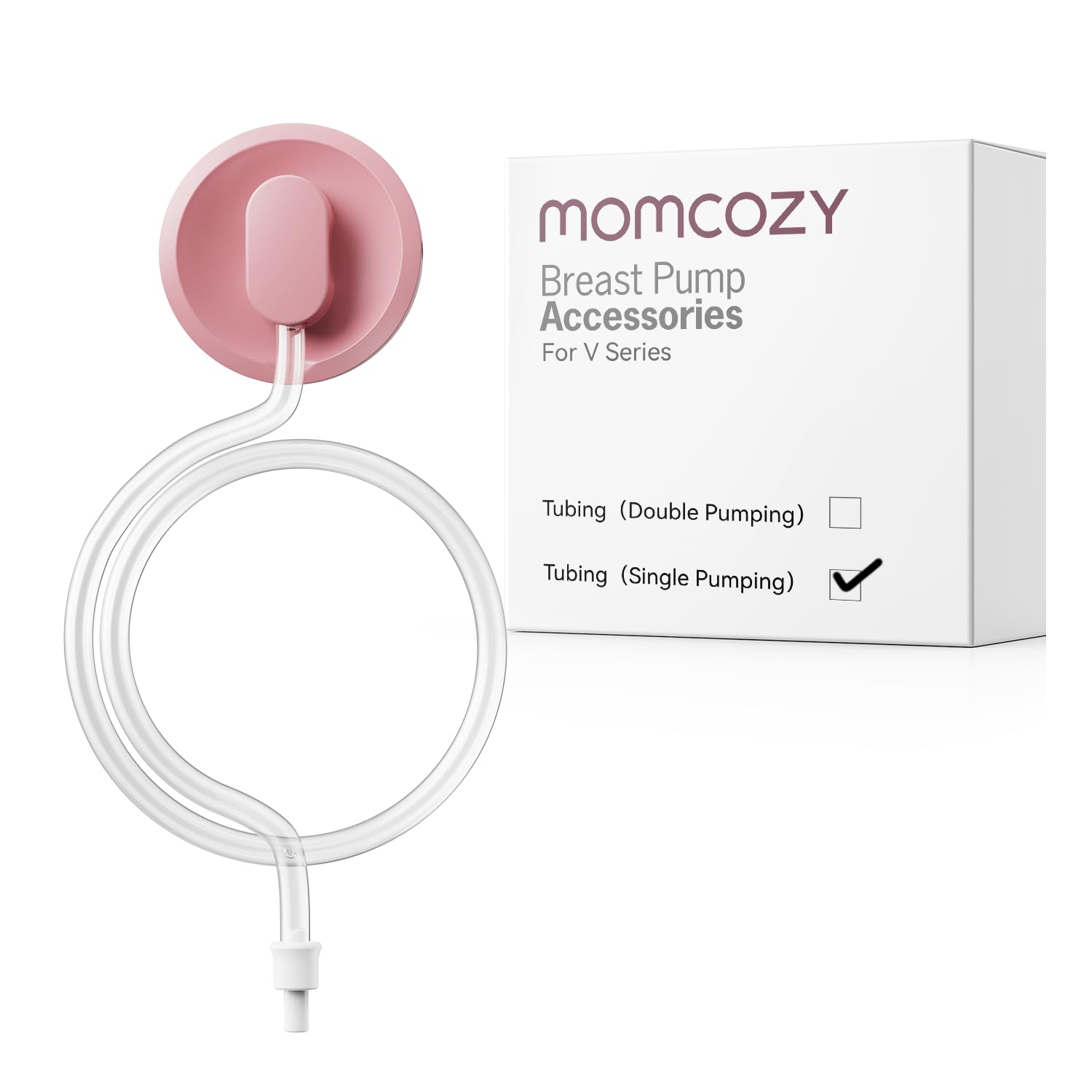 Momcozy original v1pro/v2pro tubing setup for quick replacement and seamless pumping.