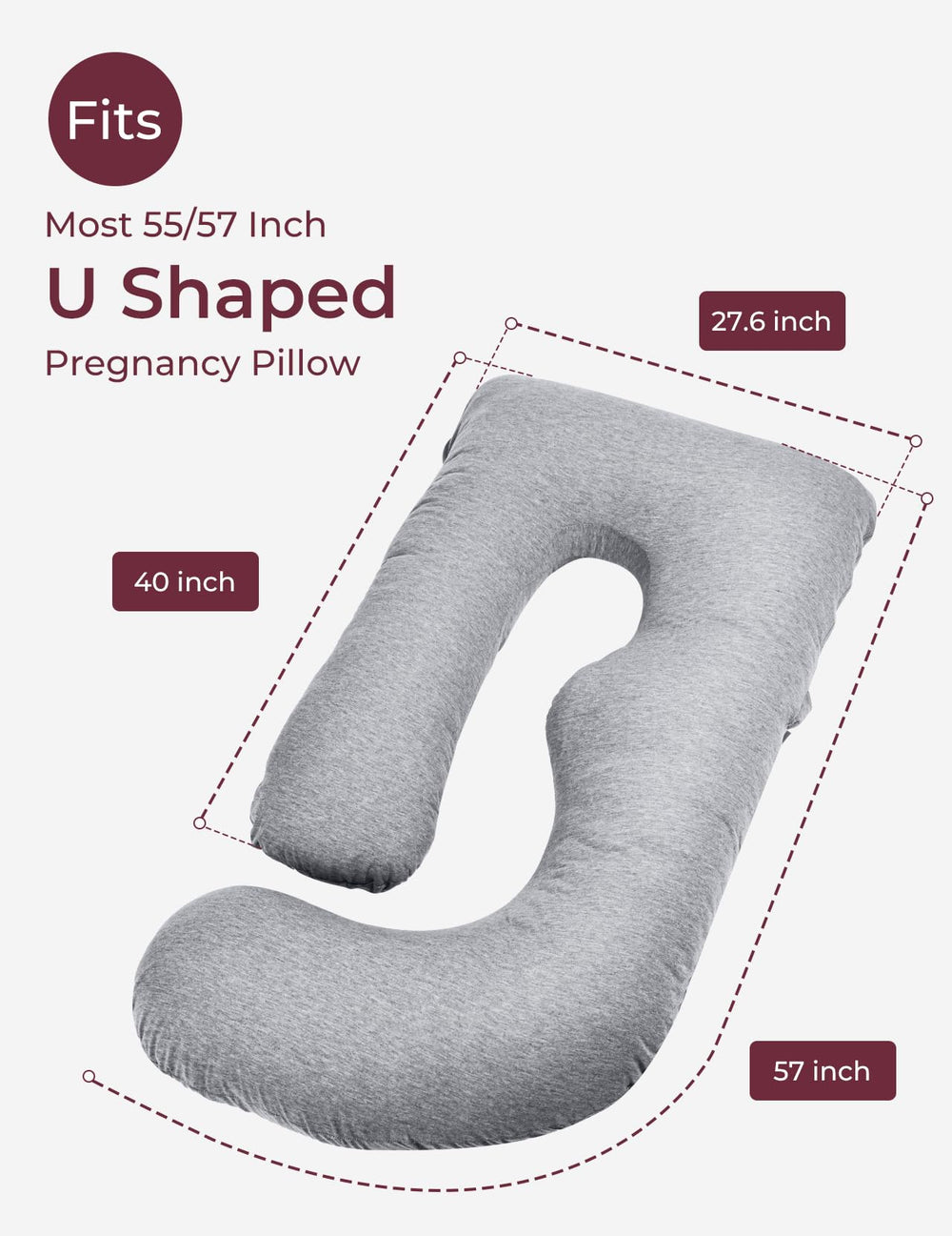 Momcozy soft polyester pillow cover offers gentle touch and durable everyday use.